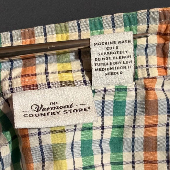 The Vermont Country Store Plaid Cotton Mumu Dress | SZ Large | Cottagecore - Picture 6 of 6